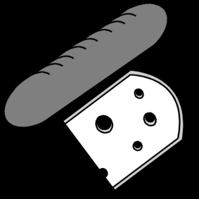 bread roll brown: cheese